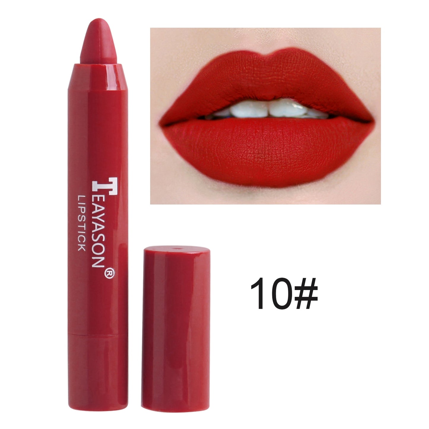 12 Colors Sexy Matte Lipstick Waterproof Long Lasting Color Rendering Non-stick Velvet Lips Liner Pencil Woman Makeup Cosmetics