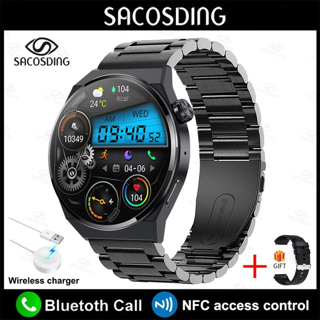 2023 NFC Smart Watch Men GT3 Pro AMOLED 390*390 HD Screen Heart Rate Bluetooth Call IP68 Waterproof SmartWatch For Huawei Xiaomi