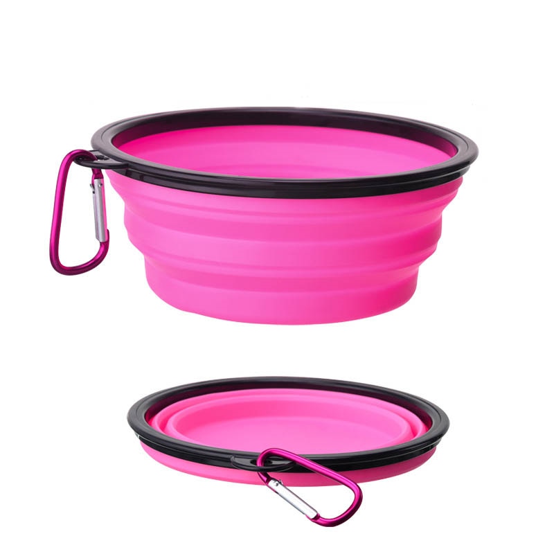 350/1000ml Large Collapsible Dog Pet Folding Silicone Bowl Outdoor Travel Portable Puppy Food Container Feeder Dish Bowl