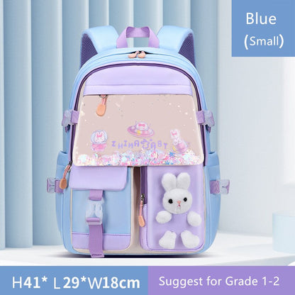 Fengdong small girls primary school bag cute backpacks for children satchel kawaii book bag kids school backpack wholesale bags