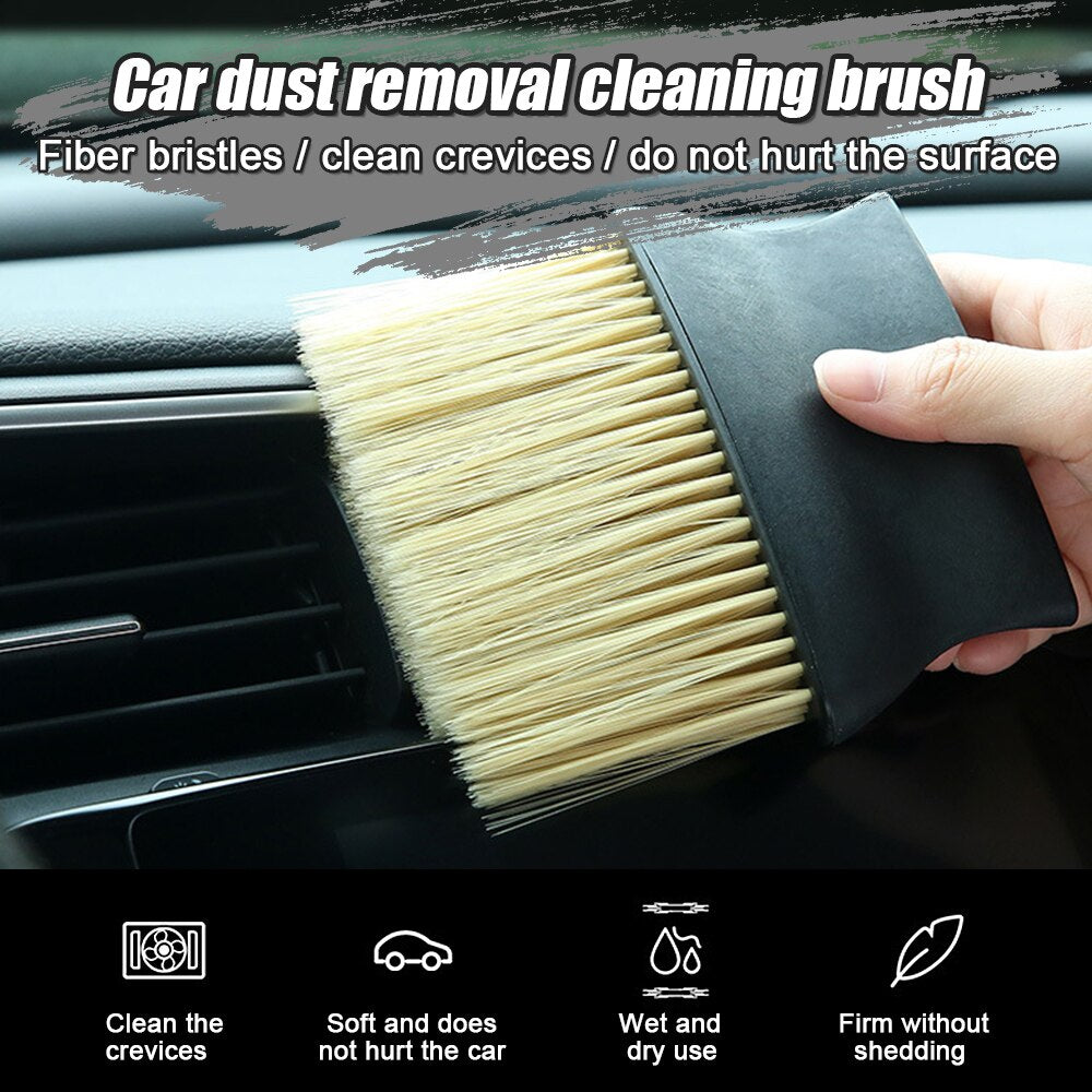 Car Interior Nylon Cleaning Soft Brush Dashboard Air Conditioner Outlet Detail Cleaning Brush Gap Dust Removal Articles for Cars