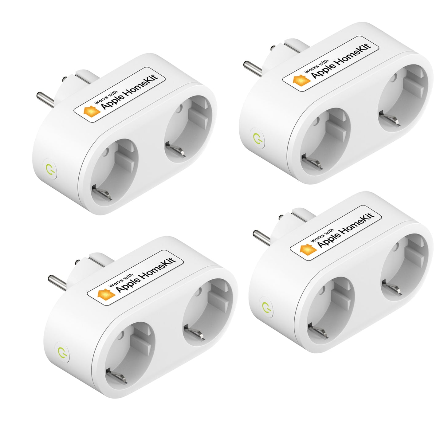 Meross HomeKit 2 In 1 WiFi Smart Plug Dual Outlet EU Smart Socket Remote Voice Control Support Alexa Google Home SmartThings