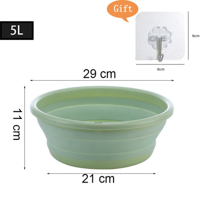 Portable Foldable Basin Silicone Travel Folding Wash Laundry Basin Safe Durable Foldable Easy to Store Basin Bathroom Supplies