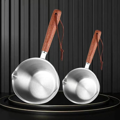 Stainless Steel Mini Frying Pan Household Hot Oil Pan Boiled Eggs Hot Chocolate Hot Milk Pot Household Multi-purpose Pot