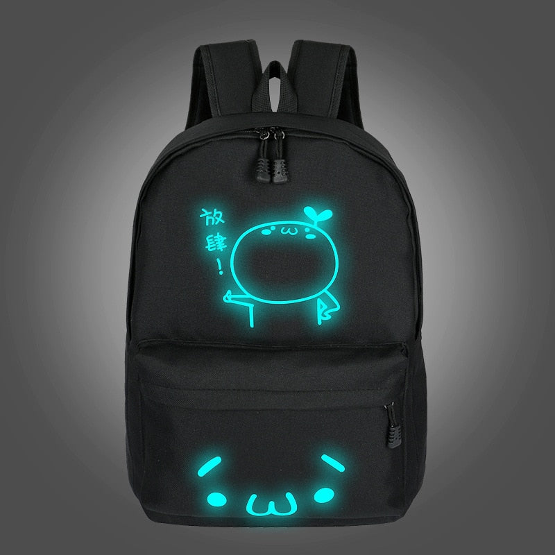 2021 School Backpacks For Teenage Boy Girls Luminous Cartoon Bag Schoolbag Bag For Teenagers Student Cute Cat Backpack to School