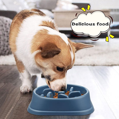 Pet Dog Slow Feeder Bowl Non Slip Puzzle Bowl Anti-Gulping Pet Slower Food Feeding Dishes Dog Bowl for Medium Small Dogs Puppy