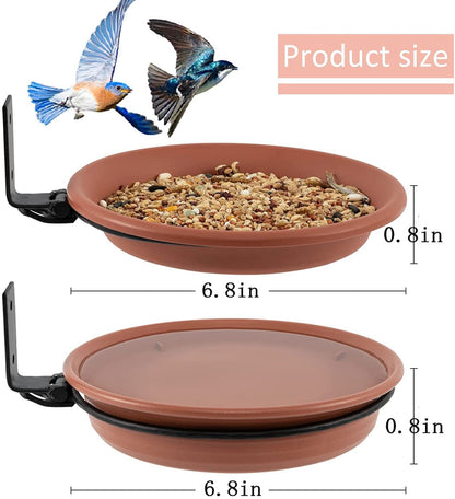 Wall Hanging Bird Feeder Bowl Tree Mounted Bird Bath Spa Include 2 Bird Trays Metal Rings and Screws