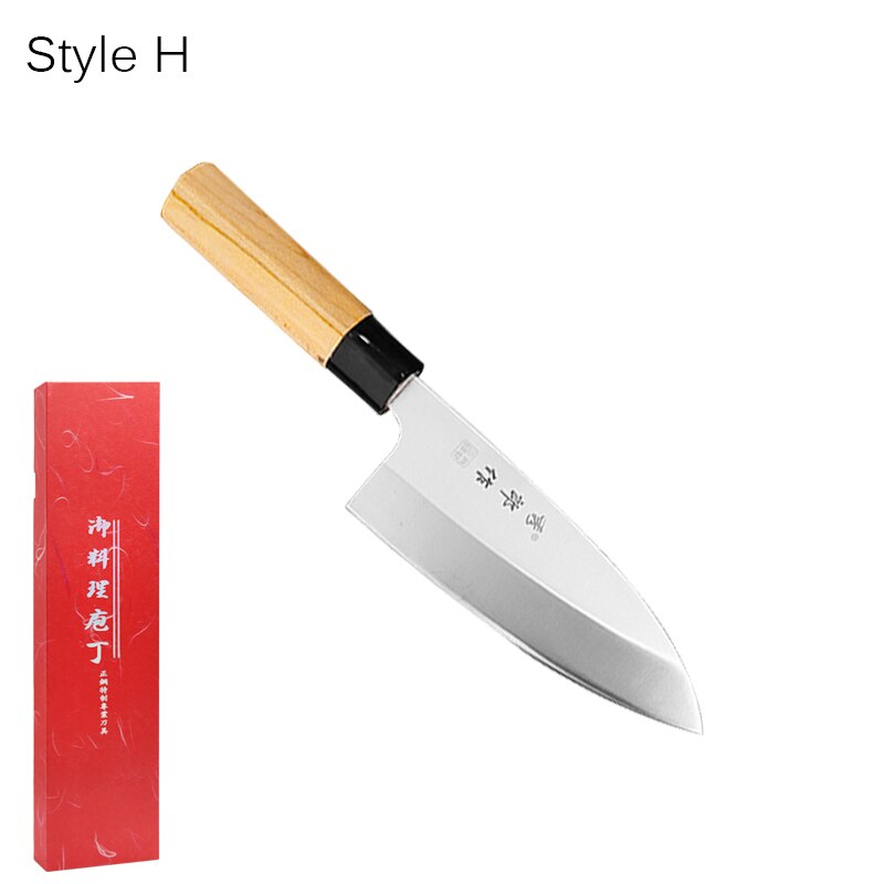 Japanese Kitchen Knife Sushi Sashimi Knife Chef High Carbon Stainless Steel Salmon Knife Slicing Knife Cooking Tool