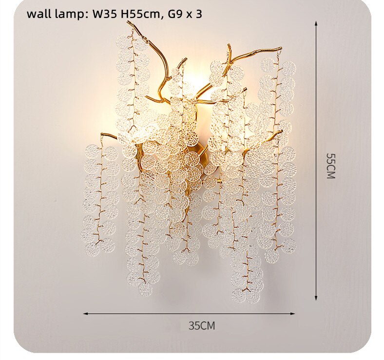 Nordic Foyer E14 Led Ceiling Chandelier Tree Branch Glass Chandelier Lighting Living Room Lustre Led Lamp Indoor Deco Lighting