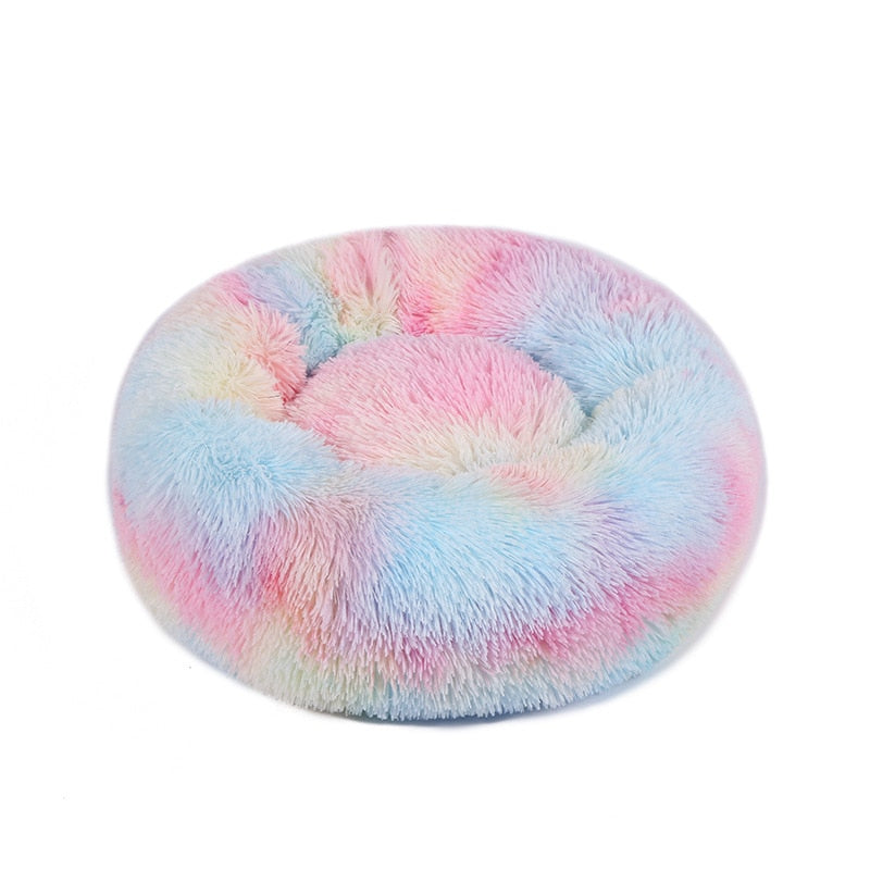Pet Cat Bed Cushion Comfortable Donut Round Plush Kennel Pet Dog Nest Bed Winter Ultra Soft Washable Pet Bed for Dogs Cats