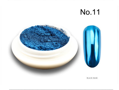 1pc 19Colors Nail Glitter Mirror Powder Chrome Dust Pigment 0.5g Paint Dip Metallic Shiny With Magic Effect Dust