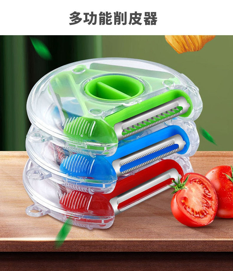 1pcs triangle Multifunction Stainless Paring Knife Fruit Peeler Grater Vegetable Slicer Kitchen Tools Accessories Cooking Tools