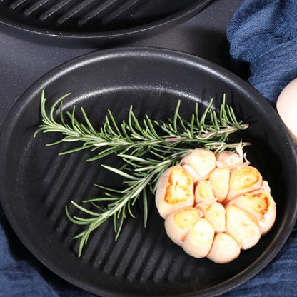 Aluminum Frying Pan Non-stick Barbecue Frying Pan Korean round Tray  Barbecue Grill Tray Kitchen Cooking Cookware