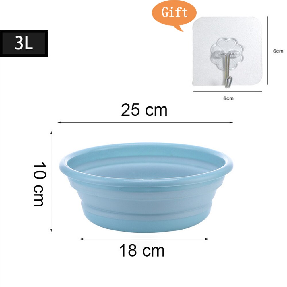 Portable Foldable Basin Silicone Travel Folding Wash Laundry Basin Safe Durable Foldable Easy to Store Basin Bathroom Supplies