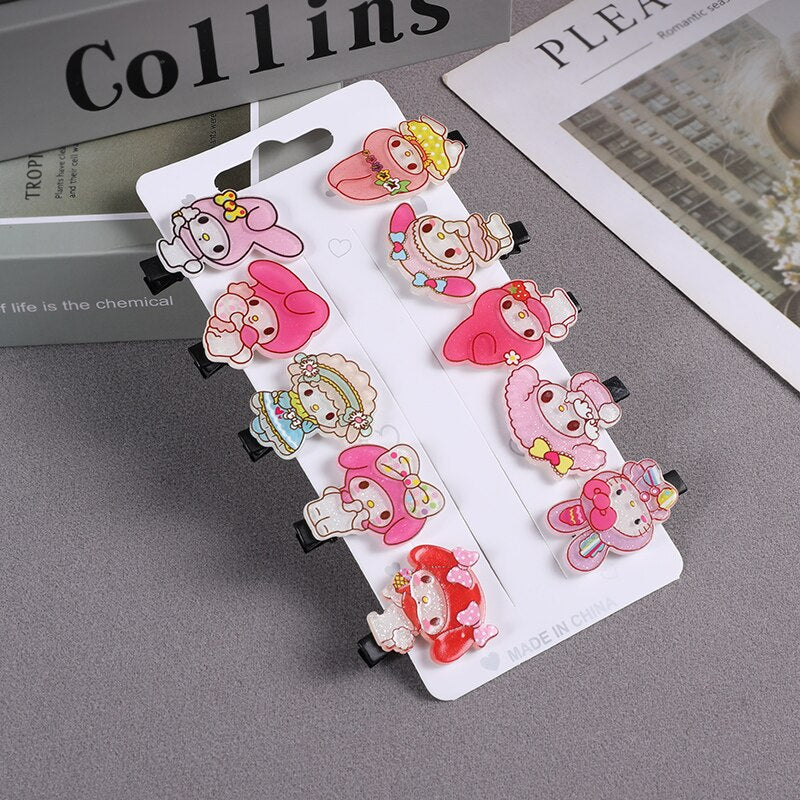 10PCS/Set New Cute Cartoon Unicorn Hair Clips for Girls Colorful Sweet Unicorn Hairpin Kids Barrette Hair Accessories for Girls