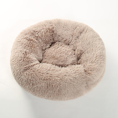 Pet Cat Bed Cushion Comfortable Donut Round Plush Kennel Pet Dog Nest Bed Winter Ultra Soft Washable Pet Bed for Dogs Cats