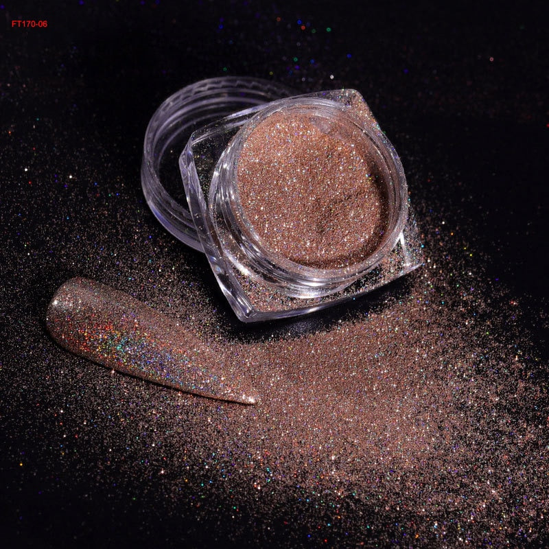 1pc 19Colors Nail Glitter Mirror Powder Chrome Dust Pigment 0.5g Paint Dip Metallic Shiny With Magic Effect Dust