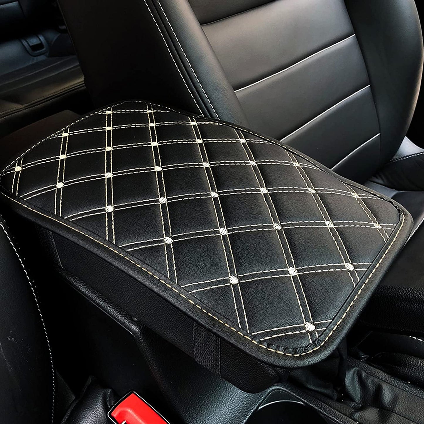 Leather Car Armrest Mat Universal Interior Auto Armrests Storage Box Mats Dust-proof Waterproof Cushion Cover Armrest Protector