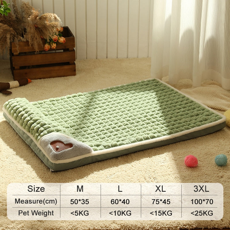 Winter Super Warm Dog Mat Thickened Dog Sofa for Small Medium Large Dogs Cats Deep Sleep Fluff Bed Removable Washable Pet Bed