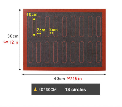 Silicone Macaron Baking Mat for Bake Pans Macaroon Pastry Cookie Making Professional Grade Nonstick