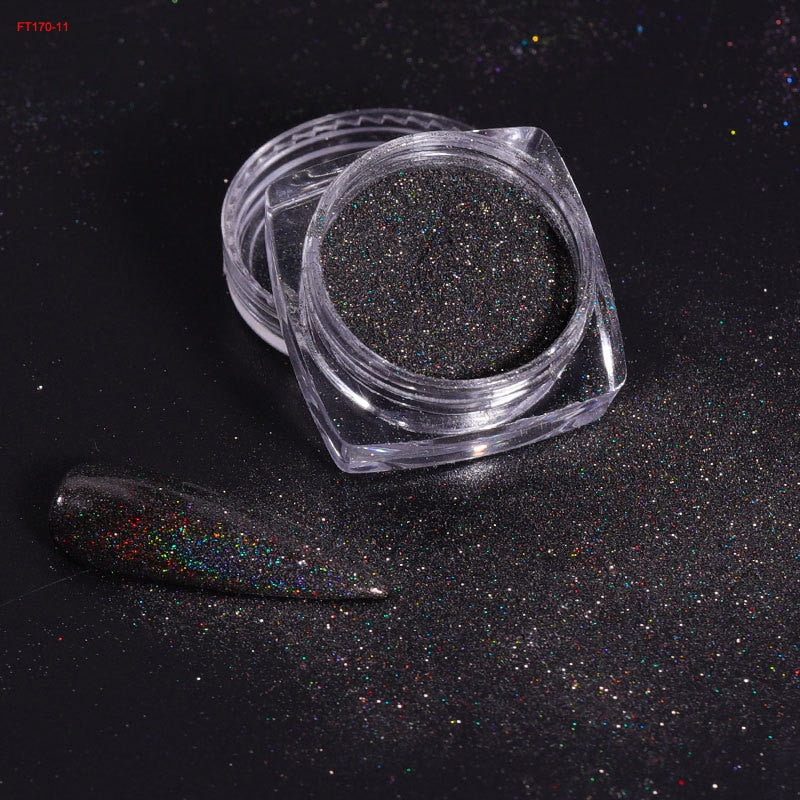 1pc 19Colors Nail Glitter Mirror Powder Chrome Dust Pigment 0.5g Paint Dip Metallic Shiny With Magic Effect Dust