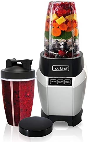 Personal Electric Single Serve Blender - 1200W Professional Kitchen Countertop Mini Blender Shakes and Smoothies w/ Pulse Blend,