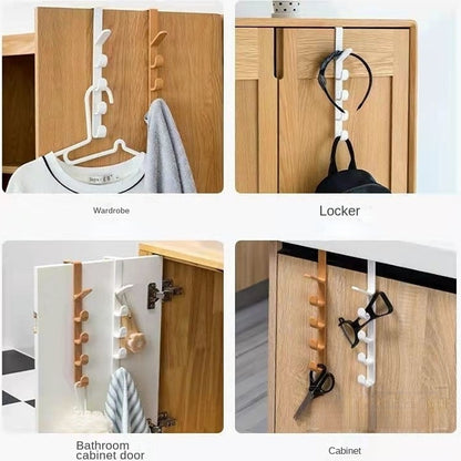 Door Hooks Plastic Shelf Hat Organizer Bedroom Door Hanger Clothes Hanging Rack Home Storage Organization Bags Hat Door Hook