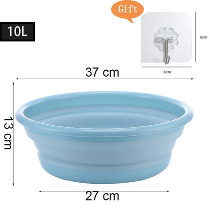 Portable Foldable Basin Silicone Travel Folding Wash Laundry Basin Safe Durable Foldable Easy to Store Basin Bathroom Supplies