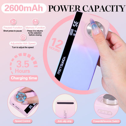 NEW 35000RPM Rechargeable Nail Drill Manicure Machine With Pause Mode Nail Salon Equipment Nail Gel Cutting Remove Nail Sander