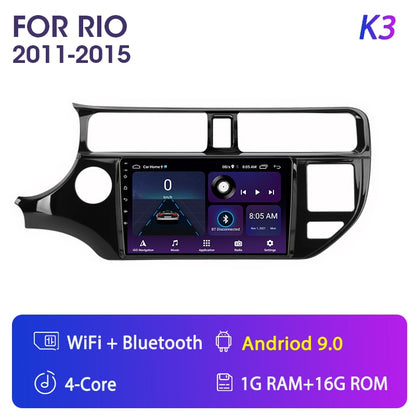 Android 11 2 Din for KIA RIO 2011-2015 Car Radio Multimedia Video Player GPS Navigation MP5 DVD Speakers Stereo Audio Carplay 9"