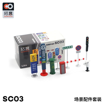 Xcartoys 1/64 Model Car Diorama Mini Repair Shop Kit Simulation Equipment Plastic Model Scene Accessories Toys Sets