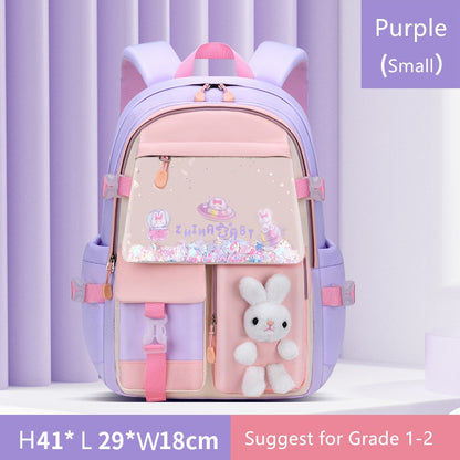 Fengdong small girls primary school bag cute backpacks for children satchel kawaii book bag kids school backpack wholesale bags