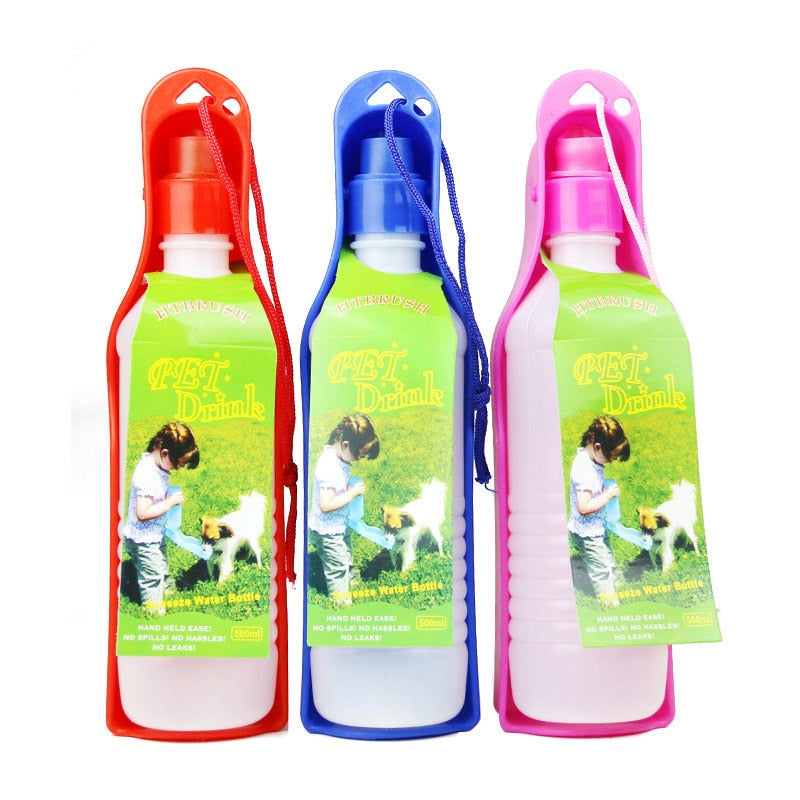 250ml Creative Pet Dog Drink Water Bottle Plastic Portable Water Bottle Pets Outdoor Travel Drinking Water Feeder Bowl