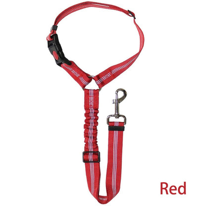 New Solid Two-in-one Dog Harness Leash Pet Car Seat Belt BackSeat Safety Belt Adjustable for Kitten Dogs Collar Pet Accessories