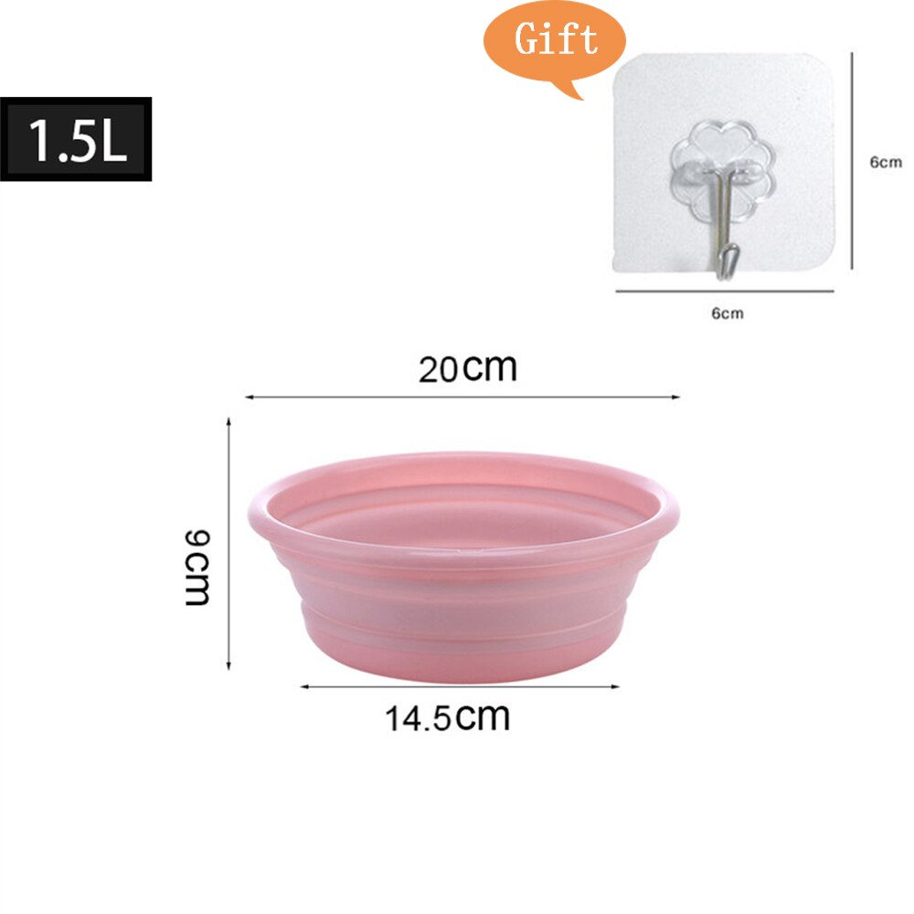 Portable Foldable Basin Silicone Travel Folding Wash Laundry Basin Safe Durable Foldable Easy to Store Basin Bathroom Supplies