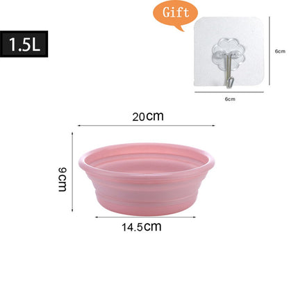 Portable Foldable Basin Silicone Travel Folding Wash Laundry Basin Safe Durable Foldable Easy to Store Basin Bathroom Supplies