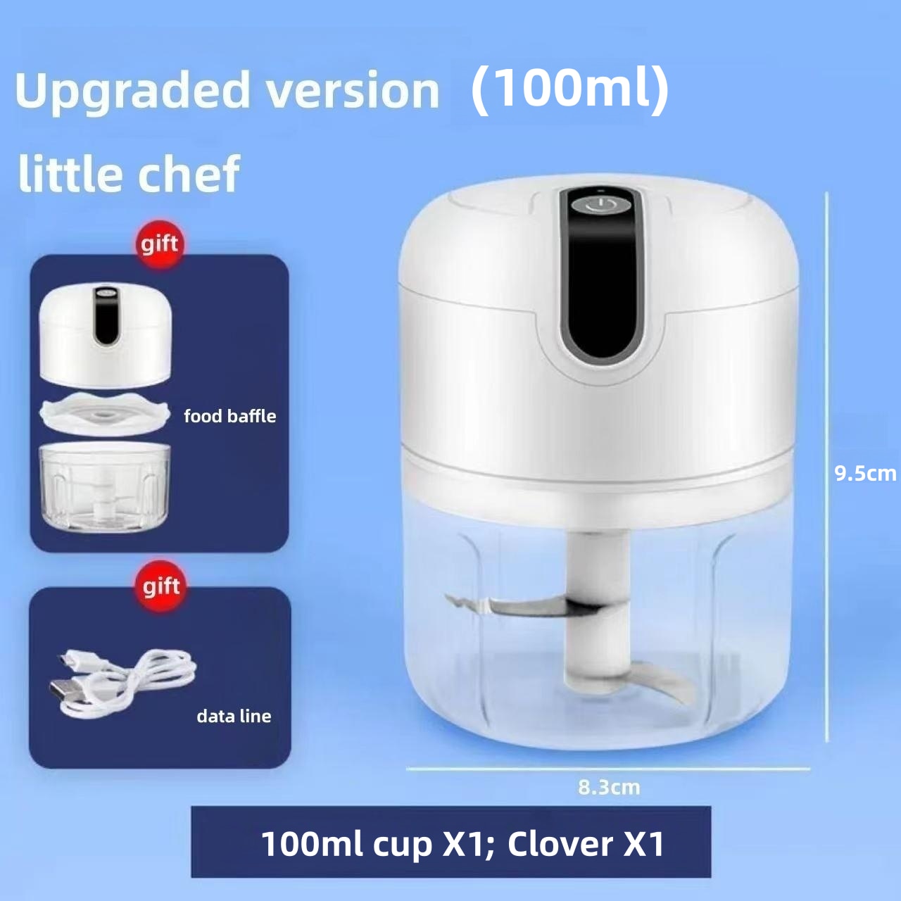 Automatic Food Crusher Mini Chopper Garlic Crusher Meat Grinder Baby Food Supplement Grinder crusher food processor Cooking