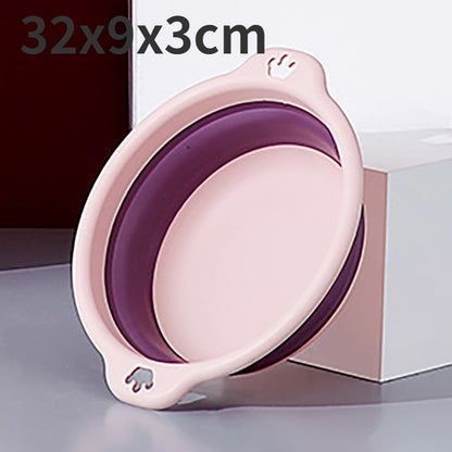 Portable Foldable Laundry Basin Plastic Travel Folding Wash Basin Safe Durable Foldable Wash Basin Bathroom Household Supplies