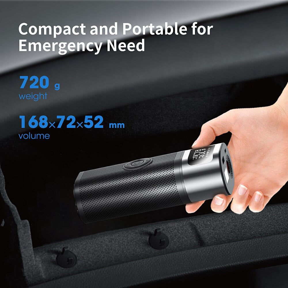 Wireless Mini Car Tire Inflator 12V 150PSI Portable Air Compressor Motorcycle Bicycle Tire Air Filling Metal Electric Air Pump