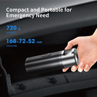 Wireless Mini Car Tire Inflator 12V 150PSI Portable Air Compressor Motorcycle Bicycle Tire Air Filling Metal Electric Air Pump