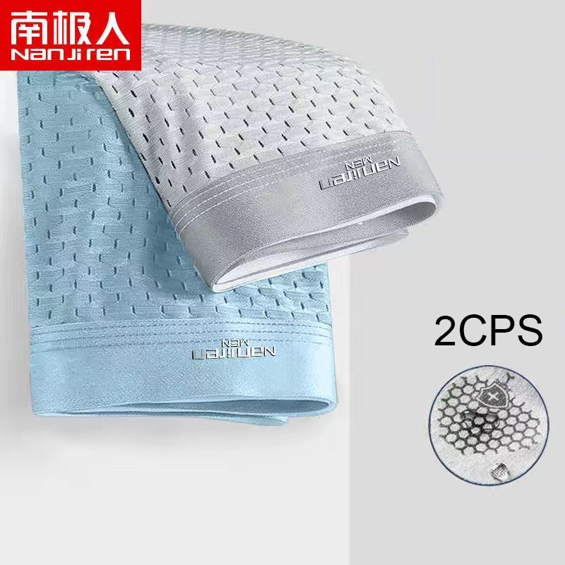 Boxer Shorts Underpants Men&#39;s Panties Men Boxers Underwear Ice Silk Mesh Male Sexy Set Breathable Boxershorts Large Size L-5XL