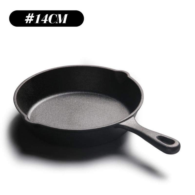 Seasoned Cast Iron Griddle Pan Cooking Fried Kitchen Tool Steak Pot Breakfast Wok Steak Egg Frying Pan Pancake Pot Set Nonstick