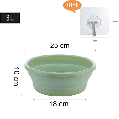 Portable Foldable Basin Silicone Travel Folding Wash Laundry Basin Safe Durable Foldable Easy to Store Basin Bathroom Supplies