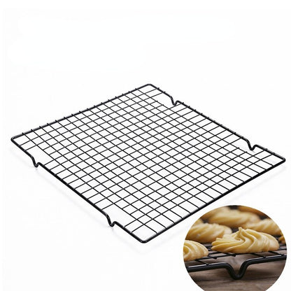 Baking Cake Cooling Rack Black Non-stick Cold Drying Wire Baking Net for Dessert Tart Grilled Chicken Wings Utensils Baking Tool