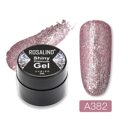 ROSALIND Gel Nail Polish Glitter Paint Hybrid Varnishes Shiny Top Base Coat For Nails Set Semi Permanent For Manicure Nail Art