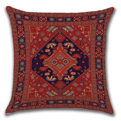2021 New Ethnic Persian Carpet Print Linen Pillows Case Hot Bohemian Decorative Geometric Throw Pillows Sofa Couch Home Decor