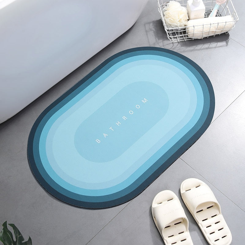 Super Absorbent Bath Mat Instant Drying Mat Bathroom Rug Non-slip Entrance Doormat Nappa Skin Floor Mat Toilet Carpet Home Decor