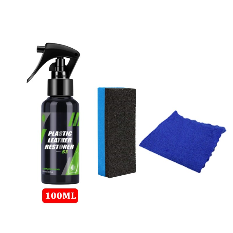 2023 New Plastic Renovator for Car Interior Spare Parts Seat Leather Liquid Wax Polish Plastic Restore Cleaner Spray Accessories