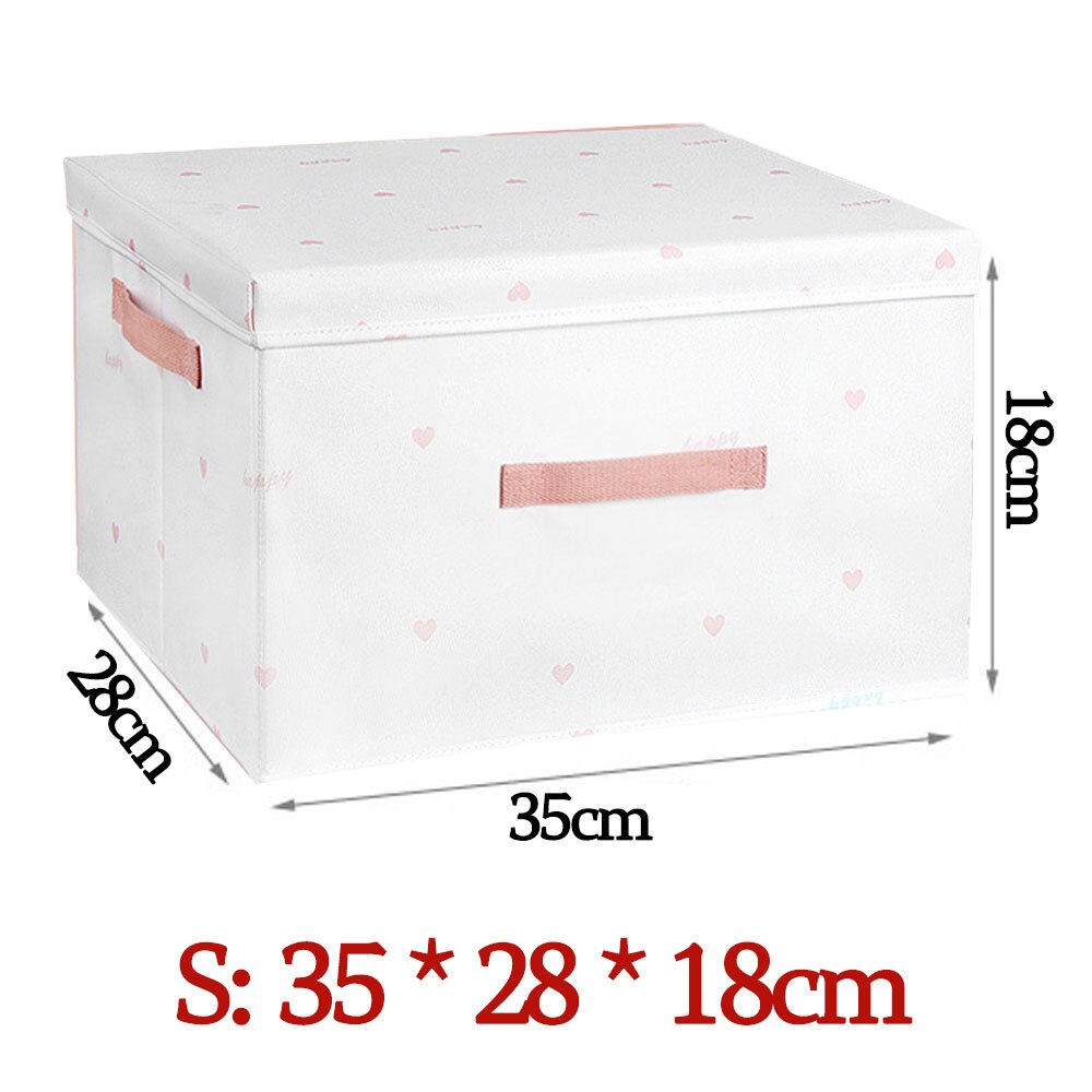 Style Foldable with Lid Clothes Storage Box Home Clothes Storage Bin Folding Storage Cabinet Kids Toys Fabric Organizer