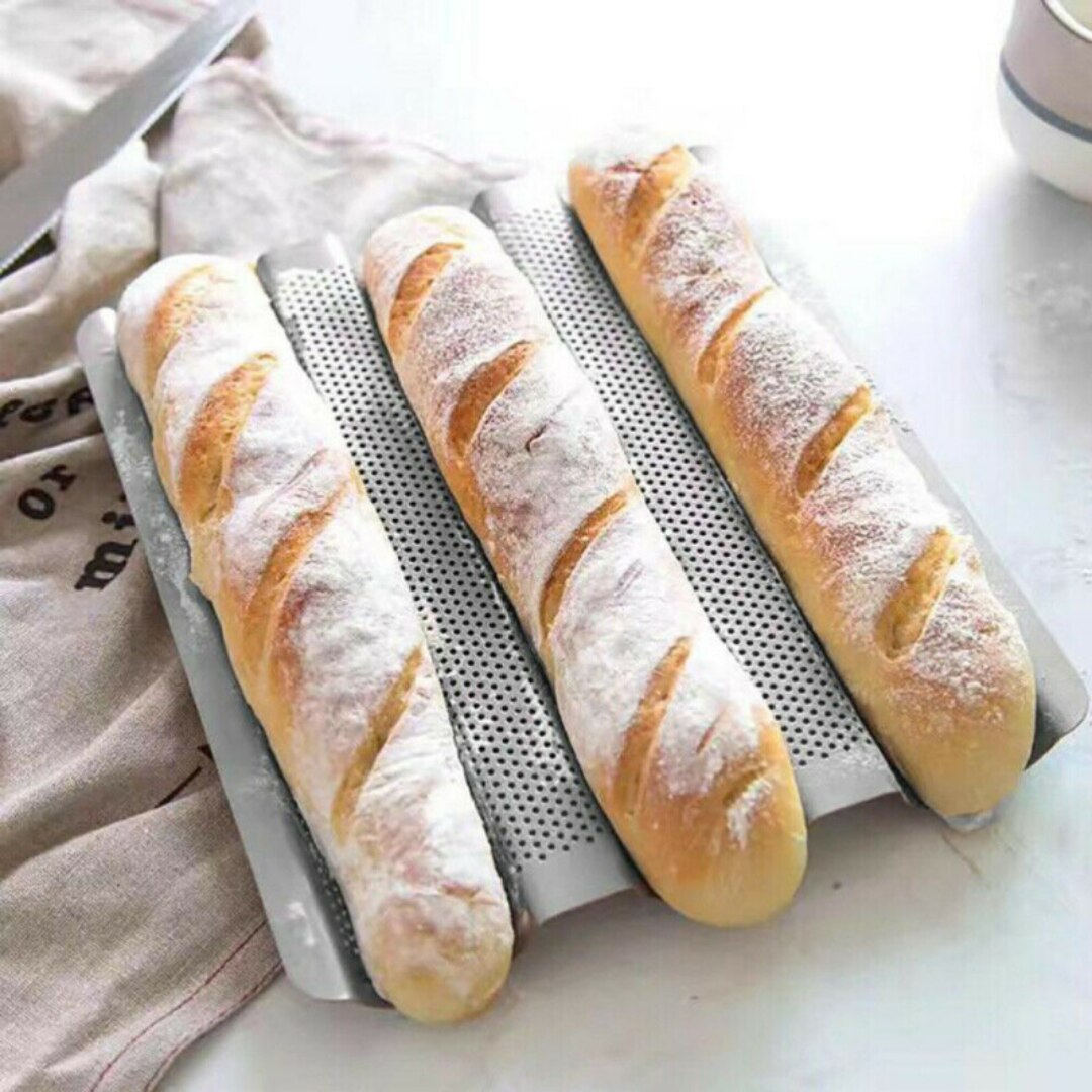 Kitchen Accessories Homemade Baguette Carbon Steel Pan French Bread Wands Baking Mold Nonstick Bakeware Pastry Tray Toaster Tool
